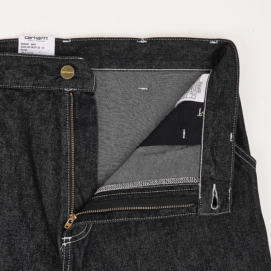 CARHARTT WIP Men’s Simple Blue Denim Jeans Classic Pants