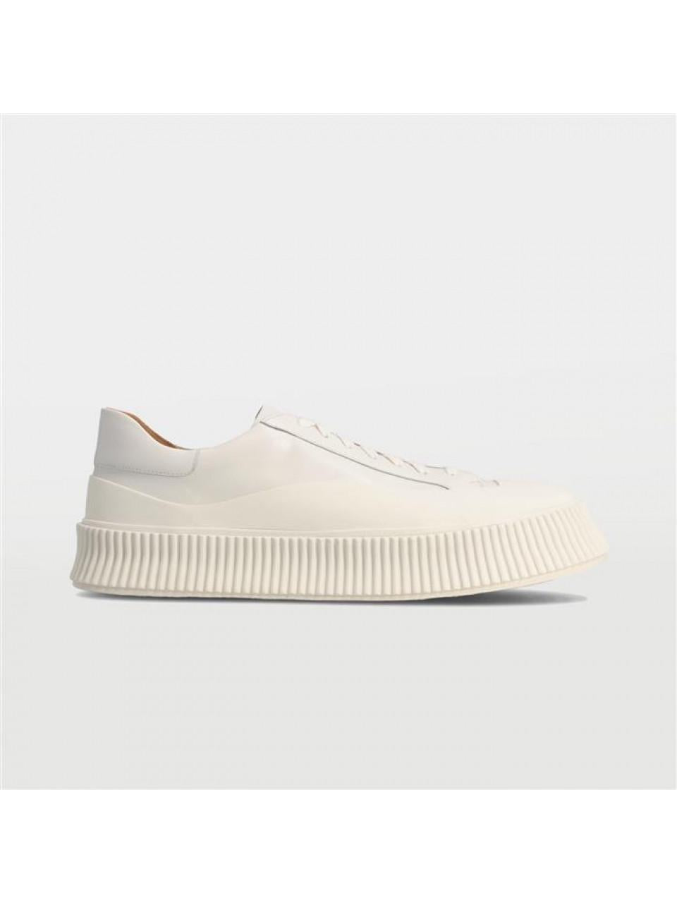 JIL SANDER Men's Platform Leather Low-Top Sneakers J32WS0018 P4833 100
