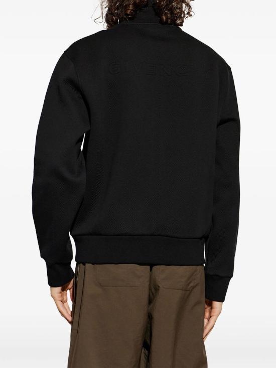 GIVENCHY Black Wool-Blend Zip Jacket for Men
