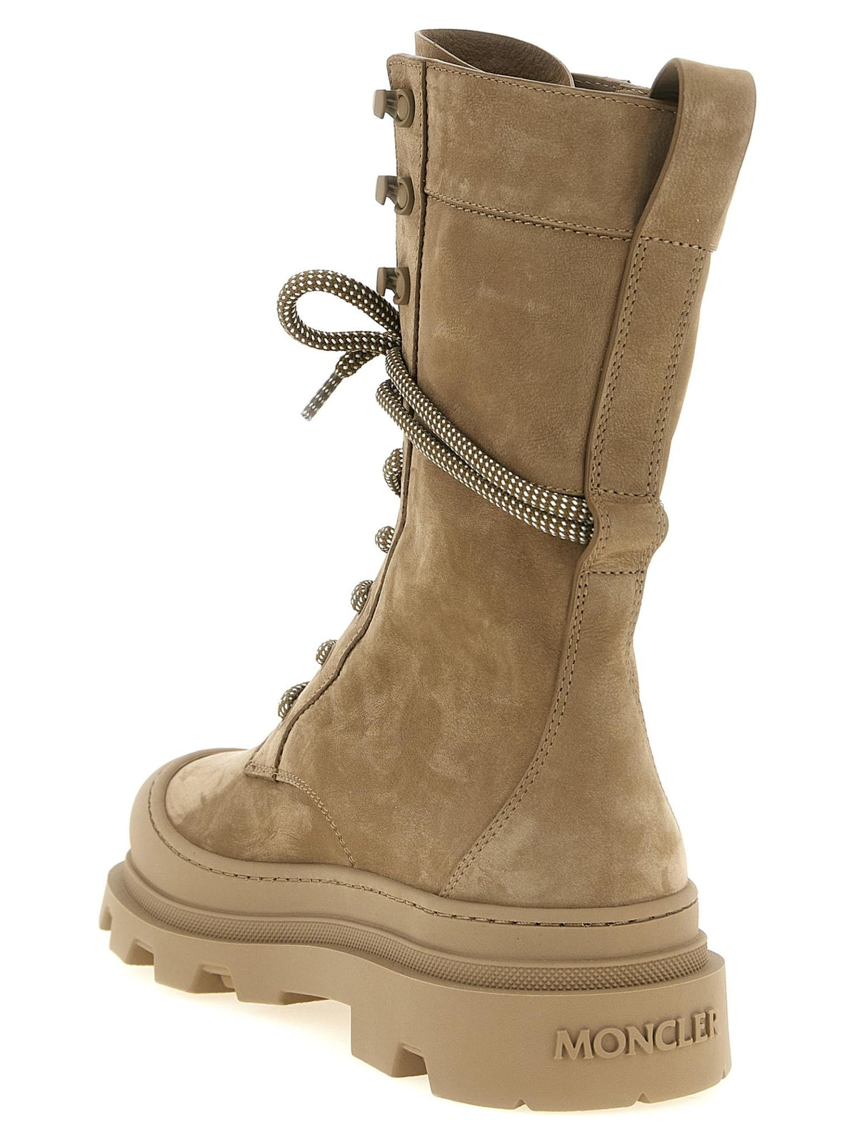 Moncler Black Leather Mid-Calf Boots for Women