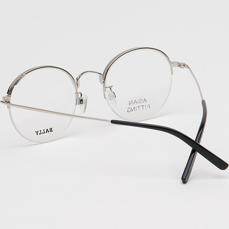 BALLY Asian Fit Round Semi-Rim Metal Eyeglass Frames Unisex BY5009H 016
