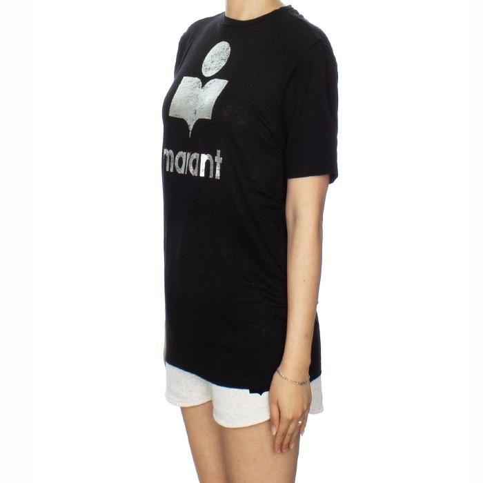 Isabel Marant Zewel Logo Black Cotton T-Shirt