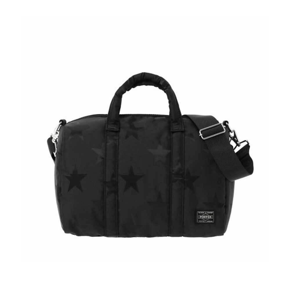 PORTER Flag Short Boston Shoulder Bag Black Crossbody 867 26869