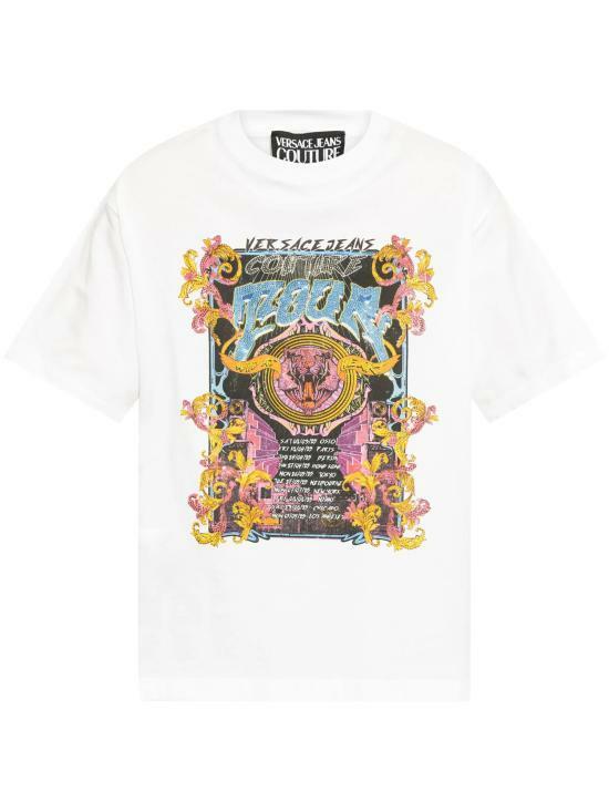 Versace Crystal Logo Tour T-Shirt for Men 78GAHC03CJ01C 003