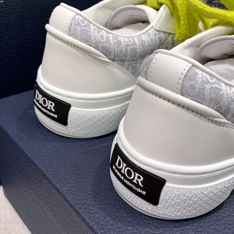 DIOR Men's Sneakers Calfskin Canvas Low-Top Limited Edition B33