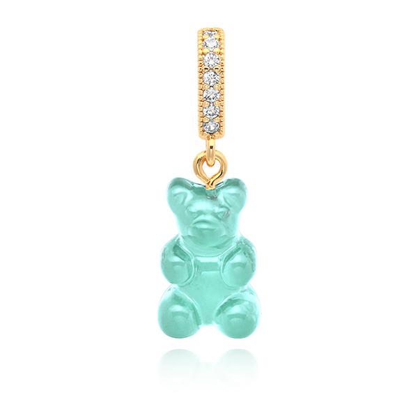 CRYSTAL HAZE Mediterranean Pave Bear Nostalgia Charm Connector Jewelry