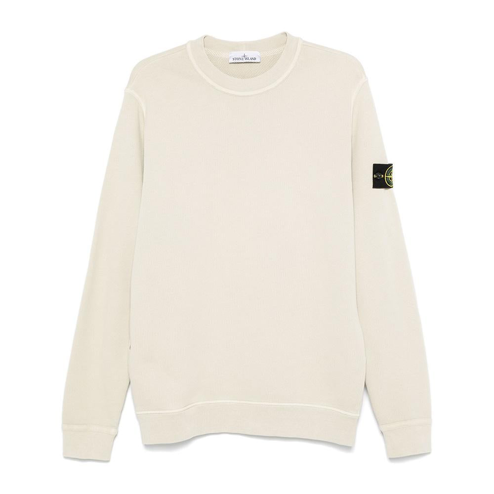 STONE ISLAND Old Effect Cotton Sweatshirt Plaster Color Men’s