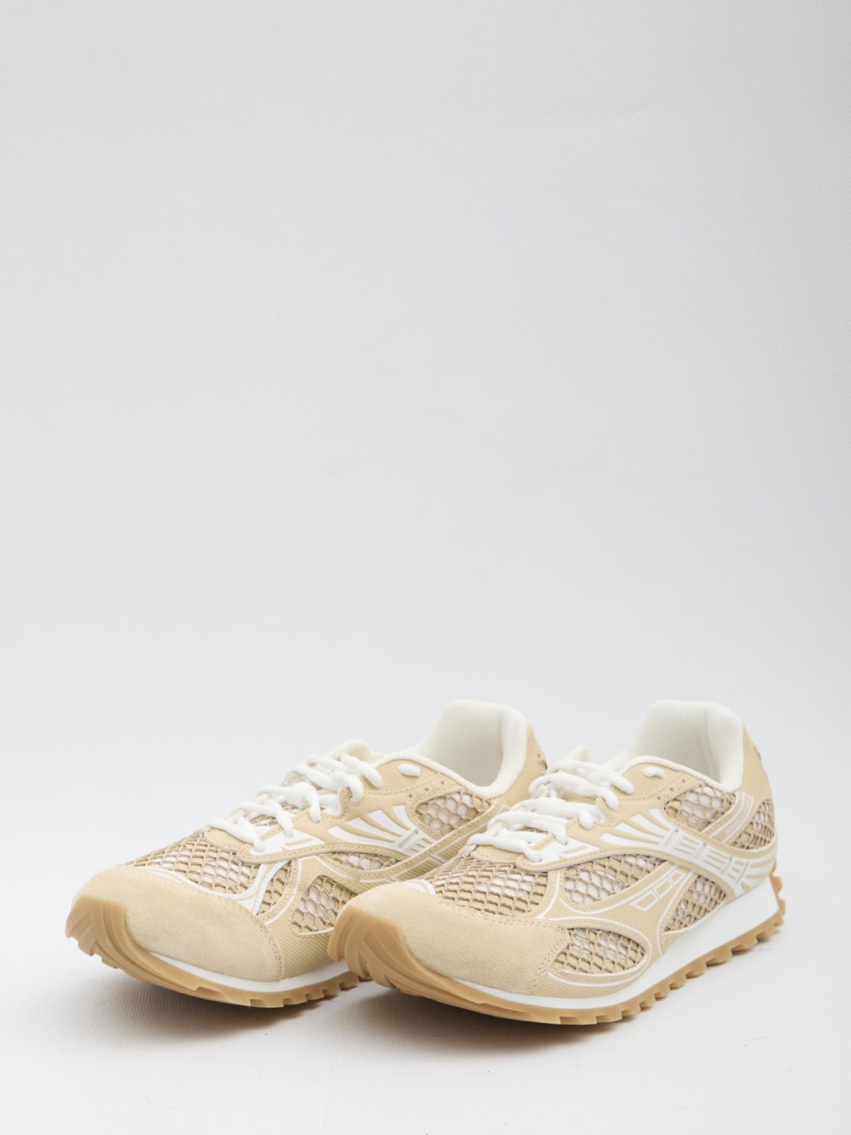 Bottega Veneta White Leather Low-Top Sneakers