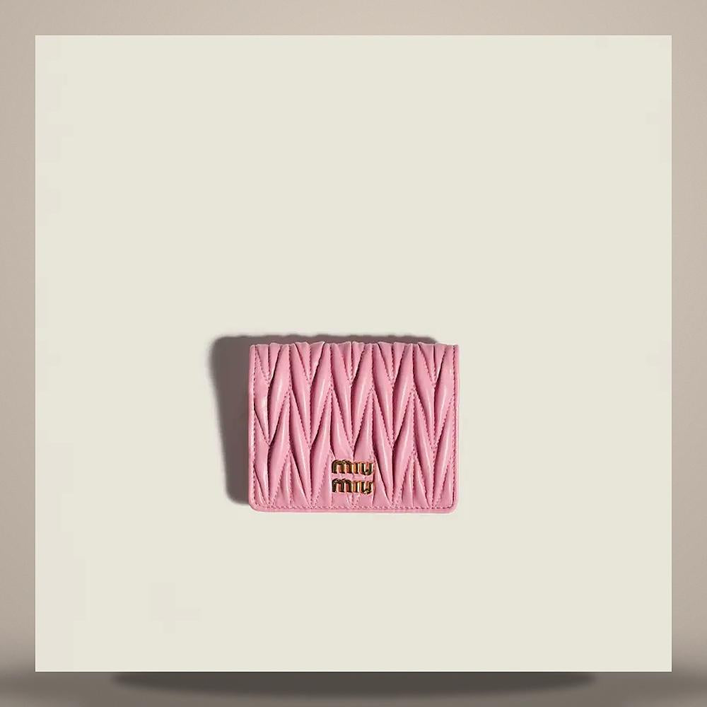Miu Miu Matelassé Nappa Leather Compact Wallet 5MV204 AFPP F0028