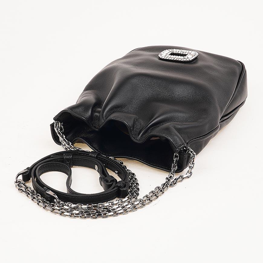 Roger Vivier Women's Pilgrim Mini Black Shoulder Bag
