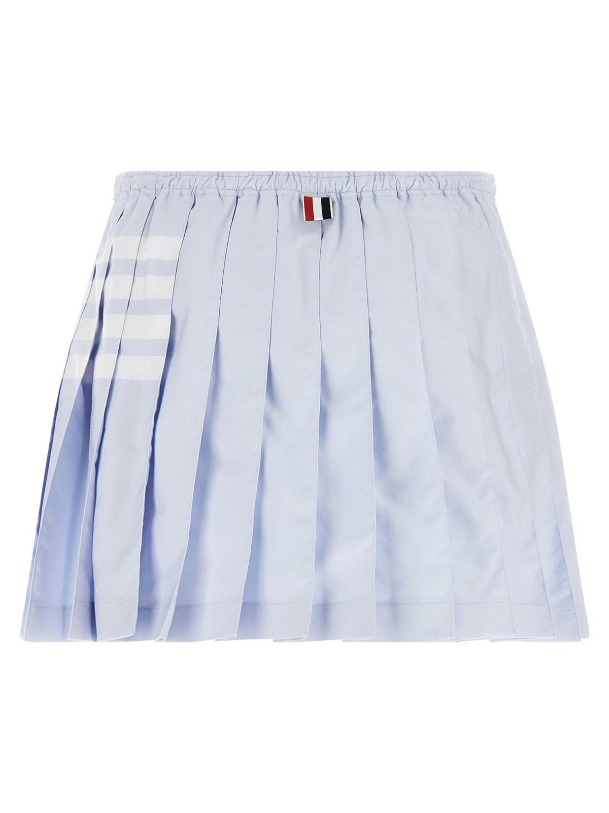 THOM BROWNE Navy Wool Mini Skirt