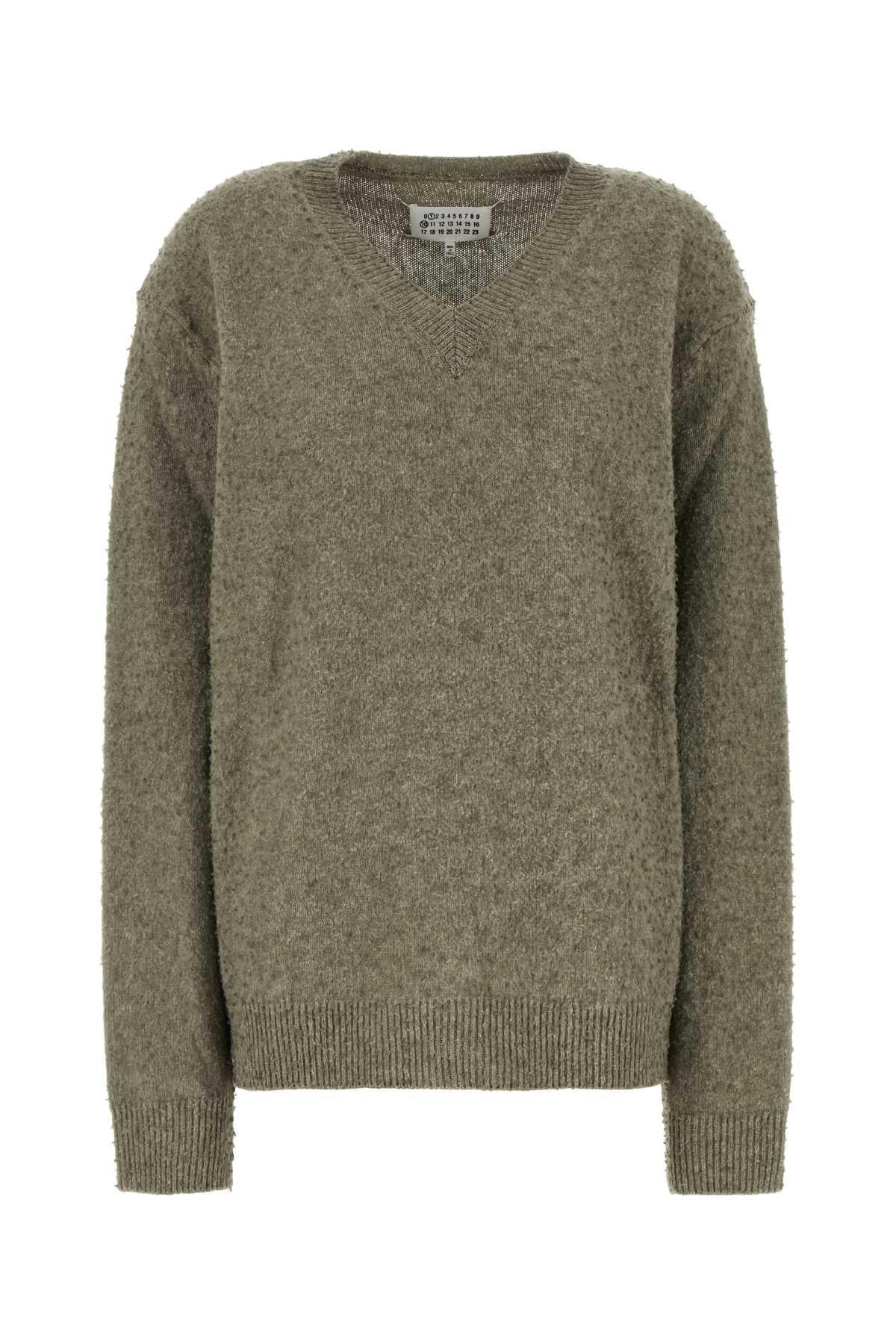 Maison Margiela Wool Blend Round Neck Knit Sweater for Women
