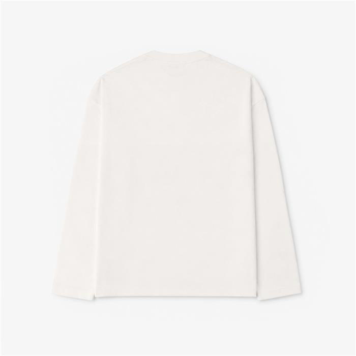 JIL SANDER Logo Long Sleeve T-Shirt for Men White Cotton