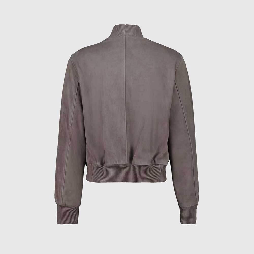 AMI Leather Zip Jacket for Men HJK152 LH0059 516