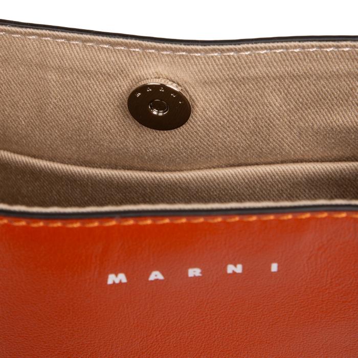 Marni Logo Two-Tone Leather Shoulder Bag