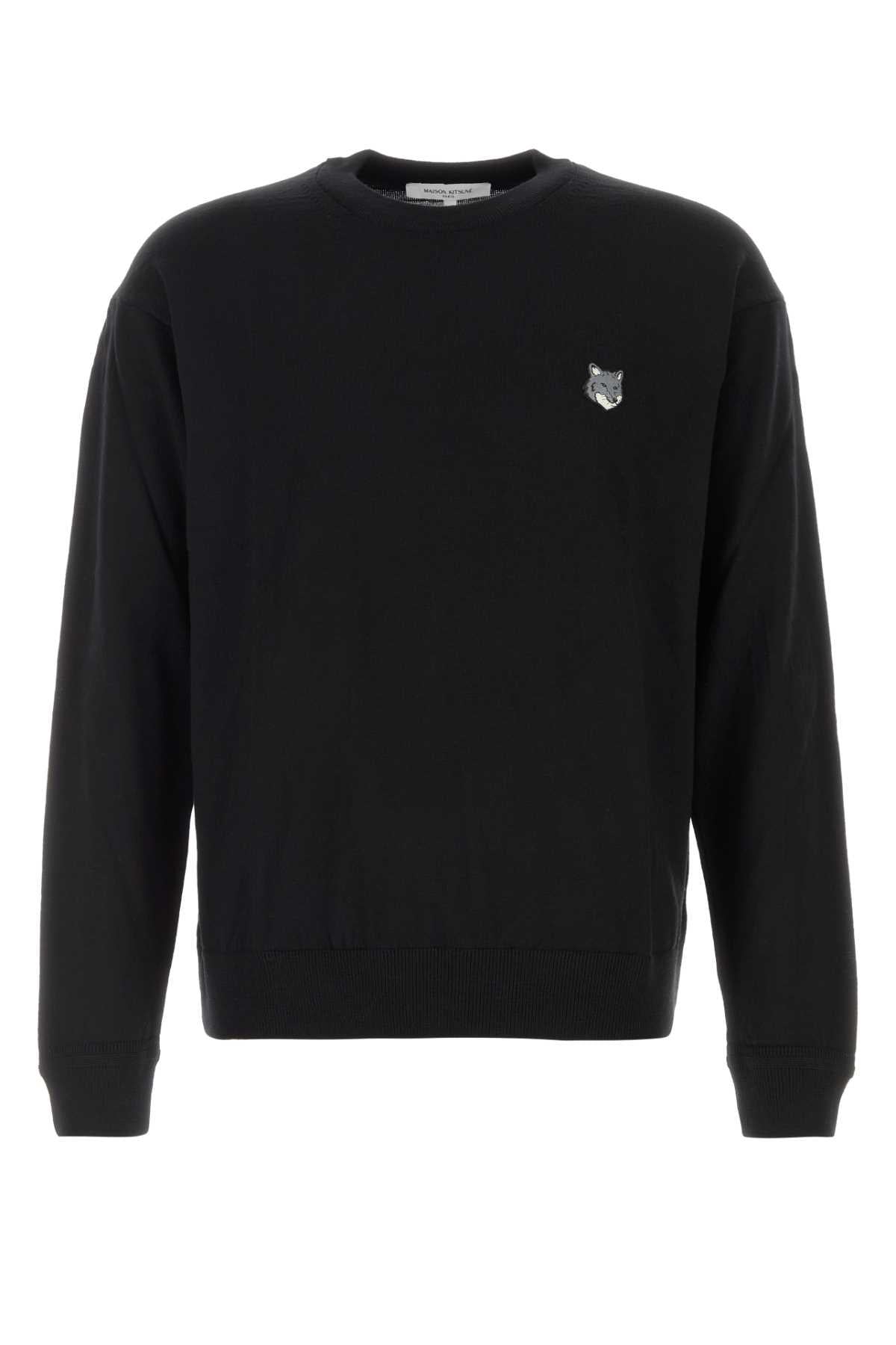 Maison Kitsune Wool Crewneck Knit Sweater for Men