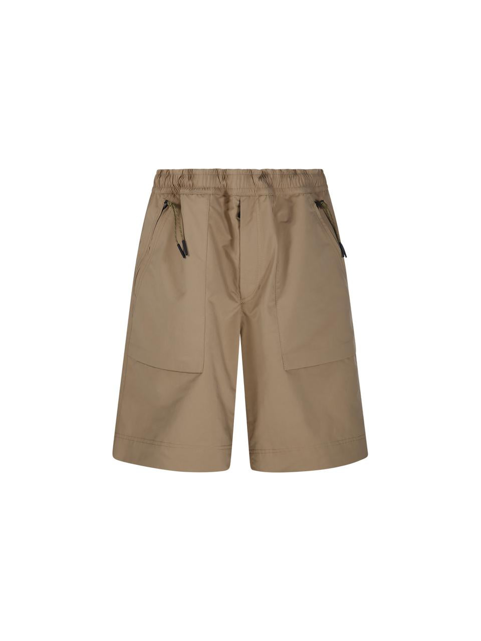 Moncler Black Nylon Drawstring Shorts