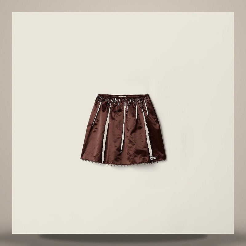 Miu Miu Satin Midi Skirt MG2748 18BE F0324