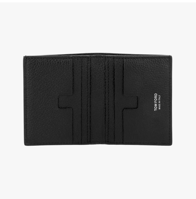 TOM FORD Leather Card Holder Wallet for Men Navy Y0279 LCL158