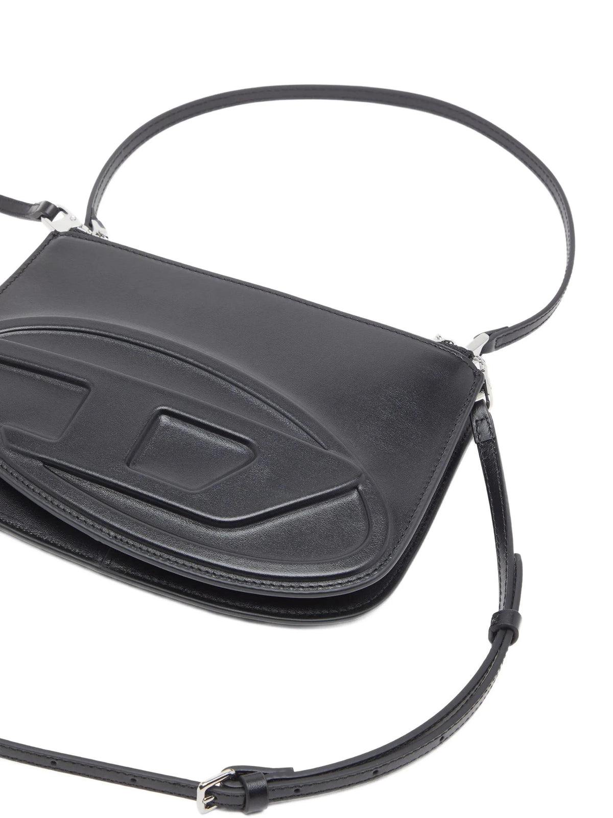 DIESEL Black Leather Shoulder Bag