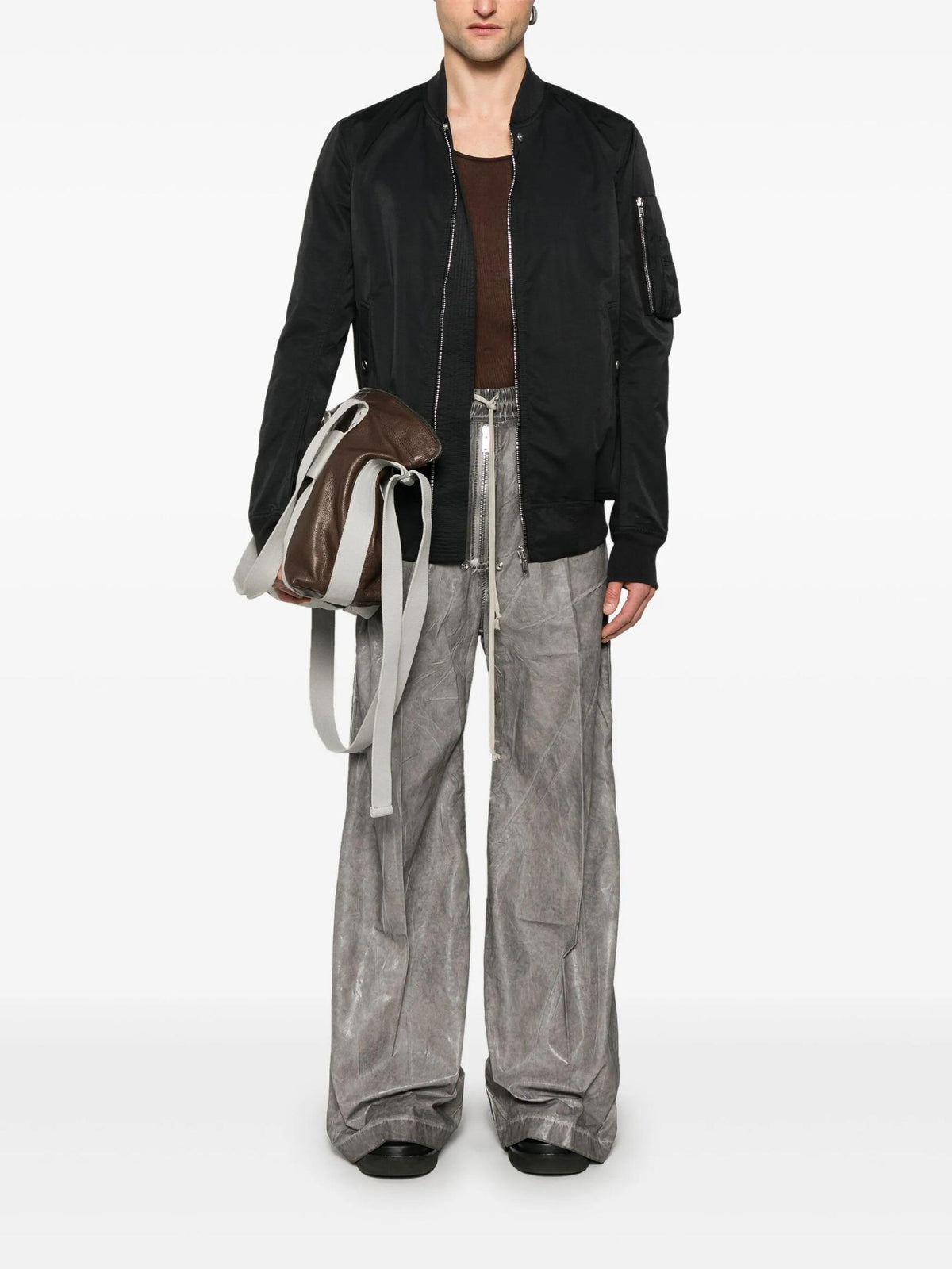 Rick Owens DRKSHDW Geth Belas Dark Dust Foil Cotton Poplin Cargo DU01E3378 PF 78