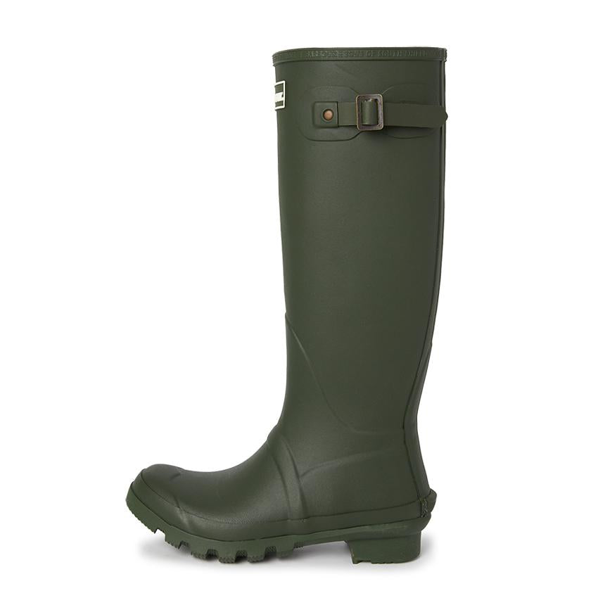 Barbour Olive Rubber Wellington Tall Rain Boots Women