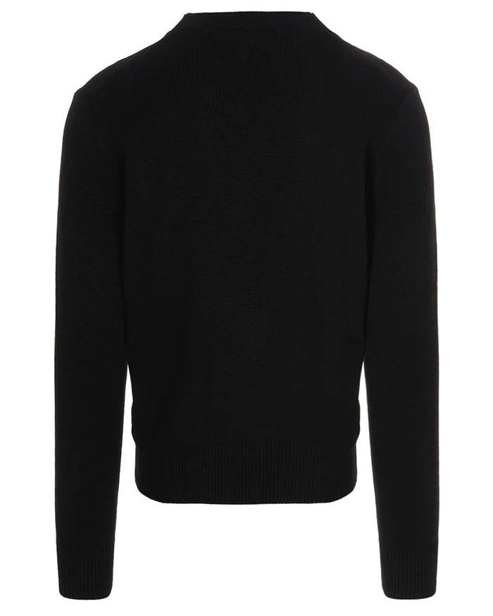 AMI Heart Logo Merino Wool Cardigan