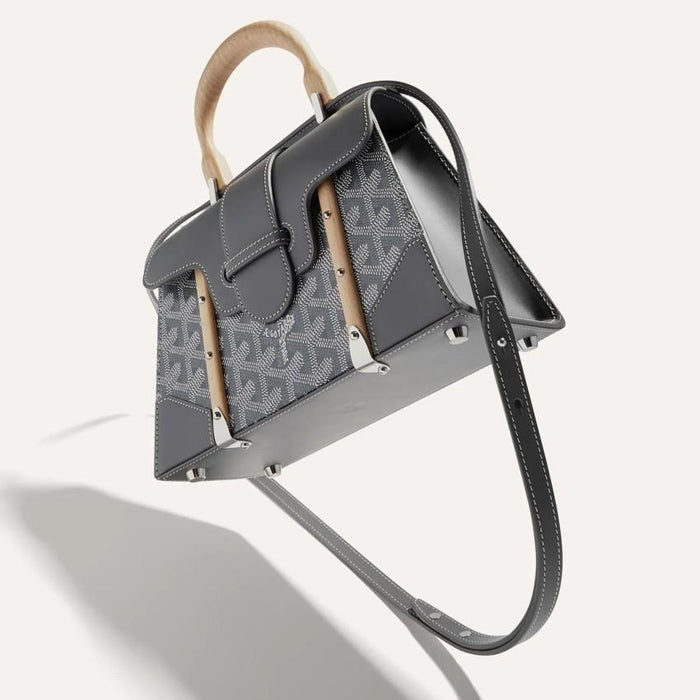 GOYARD Gray Structured Saigon Mini Tote Bag for Women SAIGR2 MINTY51 CL51