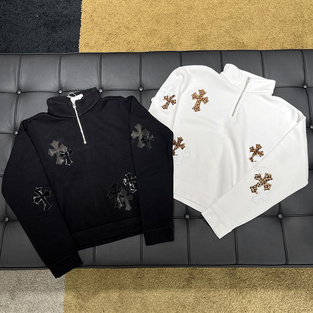 Chrome Hearts Paperjam Patch Half Zip Sweatshirt Black
