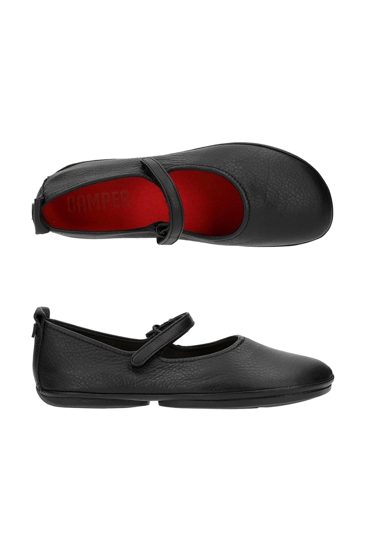 Camper Leather Ballet Flats Women’s Black Flat Shoes K201365 021