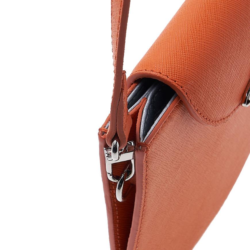 Vivienne Westwood Saffiano Half Moon Saddle Crossbody Bag Women Navy