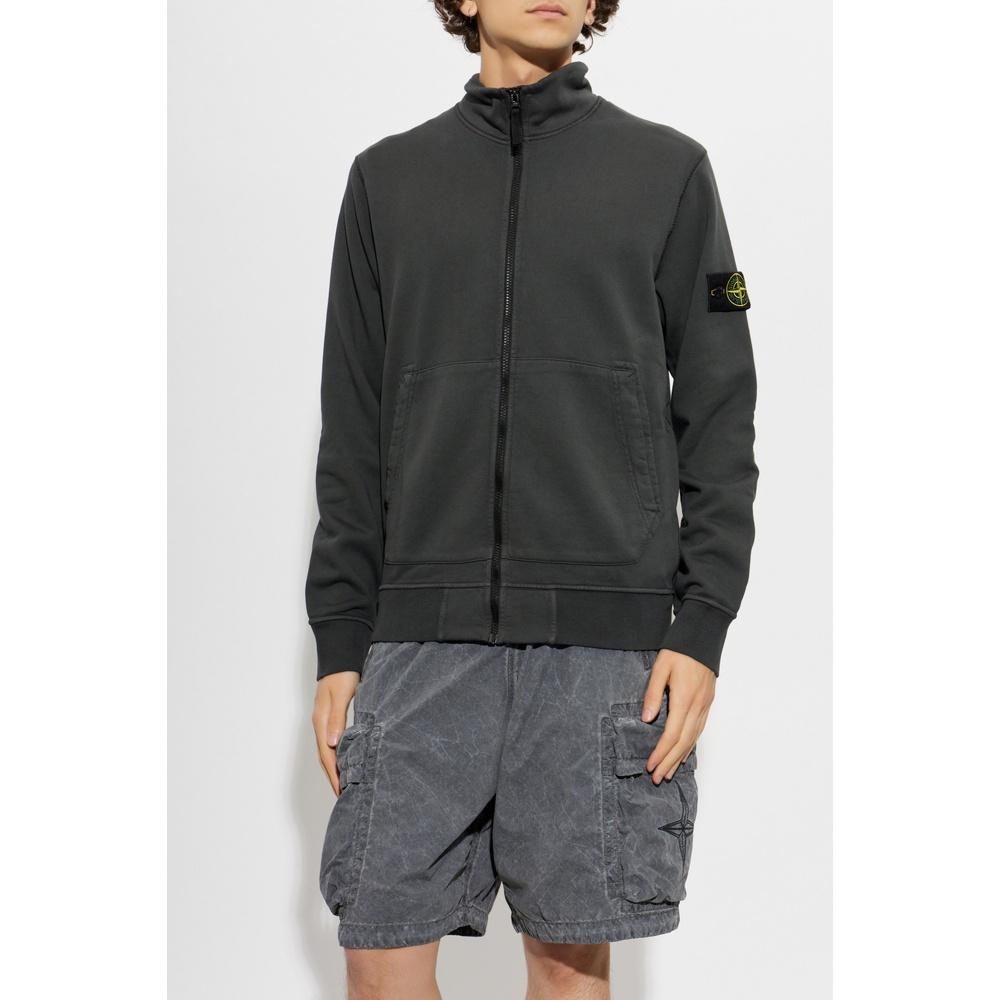 STONE ISLAND Organic Cotton Fleece Men’s Track Jacket Navy
