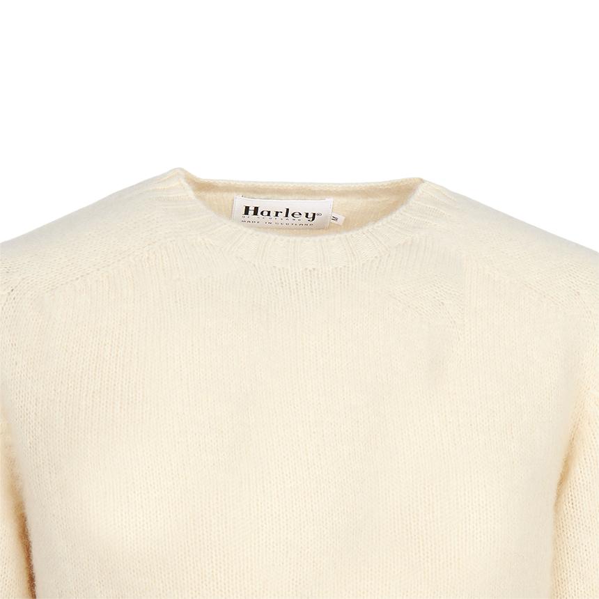 Harley OF SCOTLAND Shaggy Dog Wool Crewneck Sweater Men M3834 7 VANILLA
