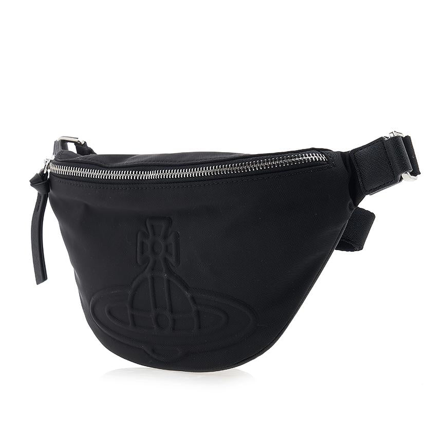 Vivienne Westwood Hilda Small Belt Bag Black Leather Crossbody