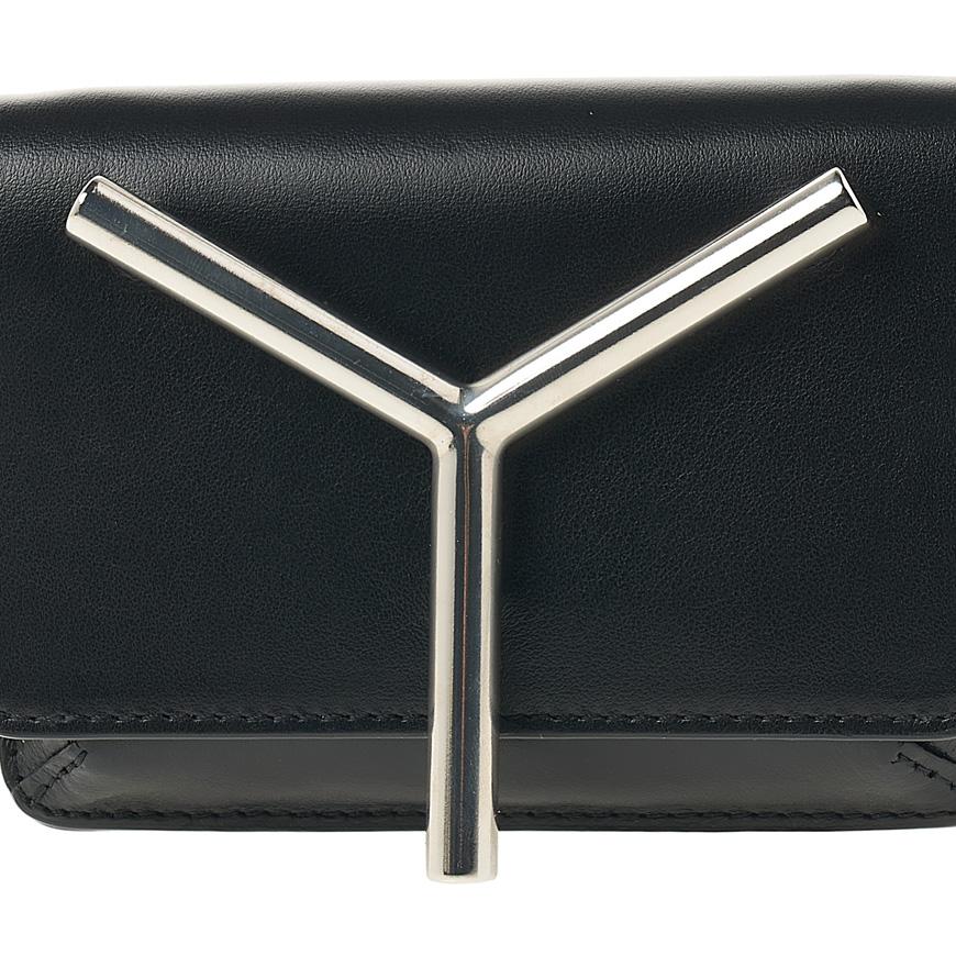 Y PROJECT Y Logo Mini Crossbody Bag Black Silver WBAG16 S24 S27