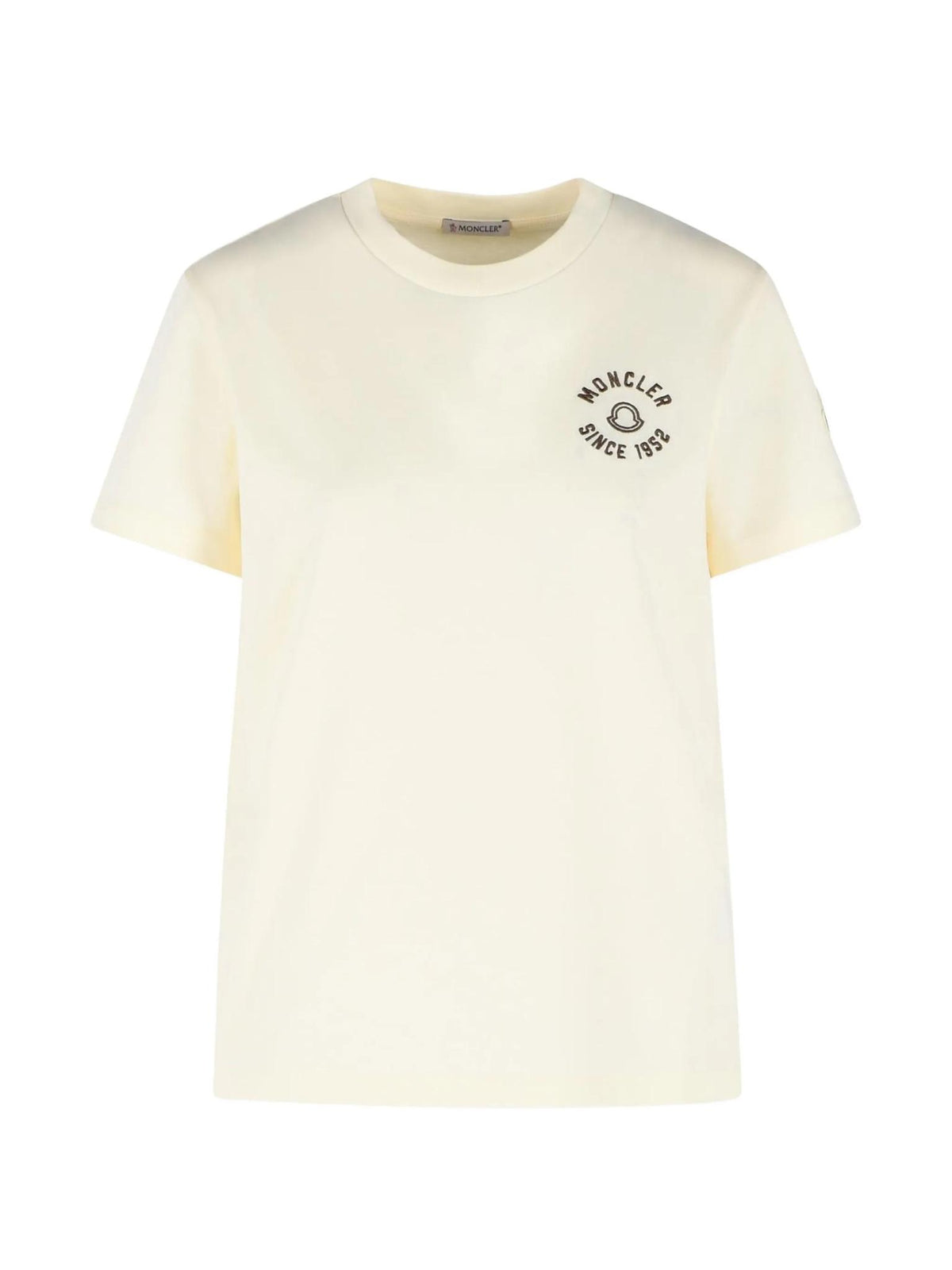 Moncler Short Sleeve Cotton T-Shirt White Women’s