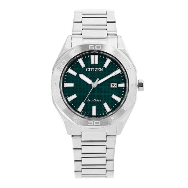CITIZEN Octagonal Green Dial Stainless Steel Men’s Watch BM7630 80X