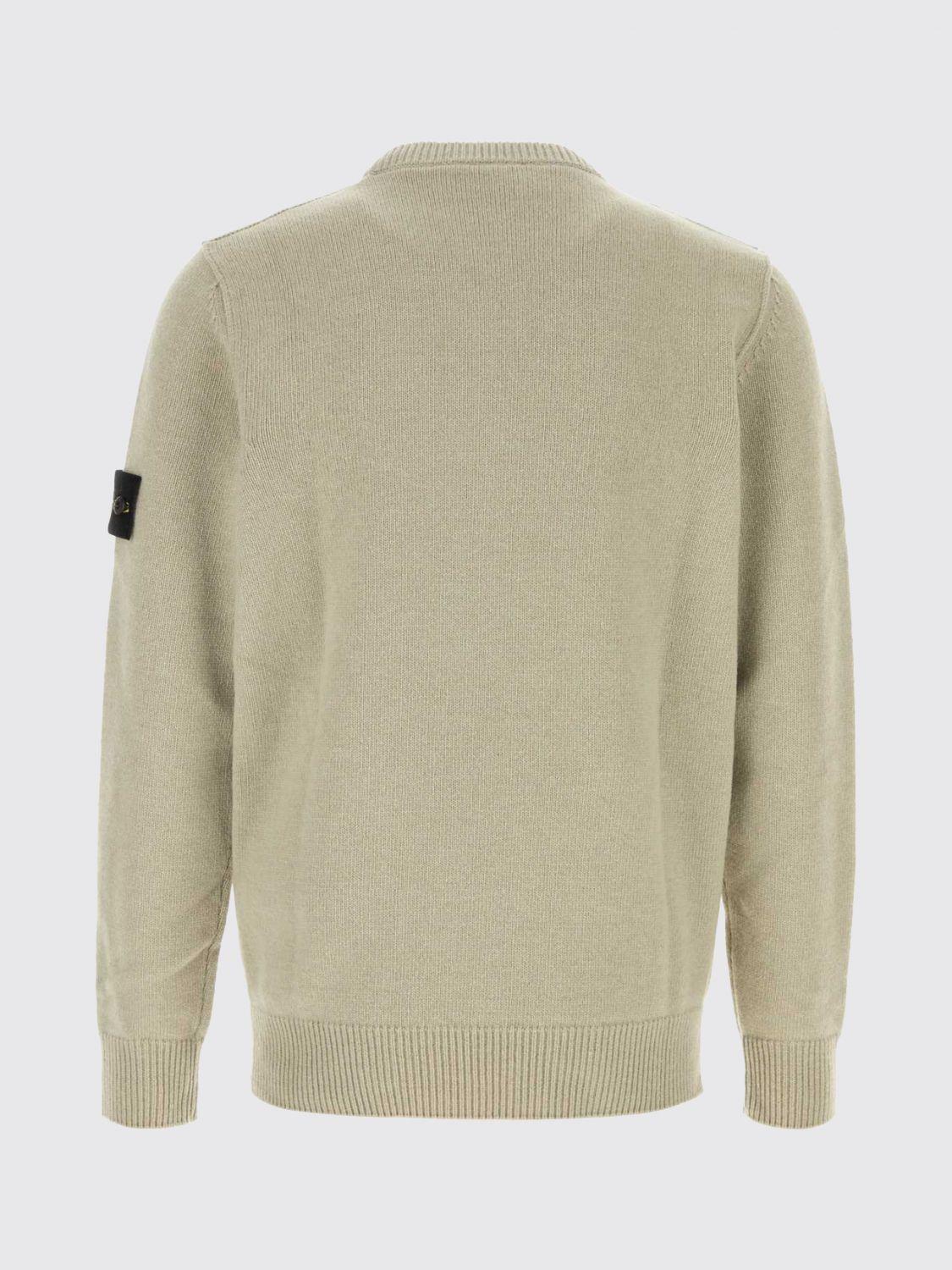 STONE ISLAND Wool Blend Round Neck Knit Sweater Navy Men