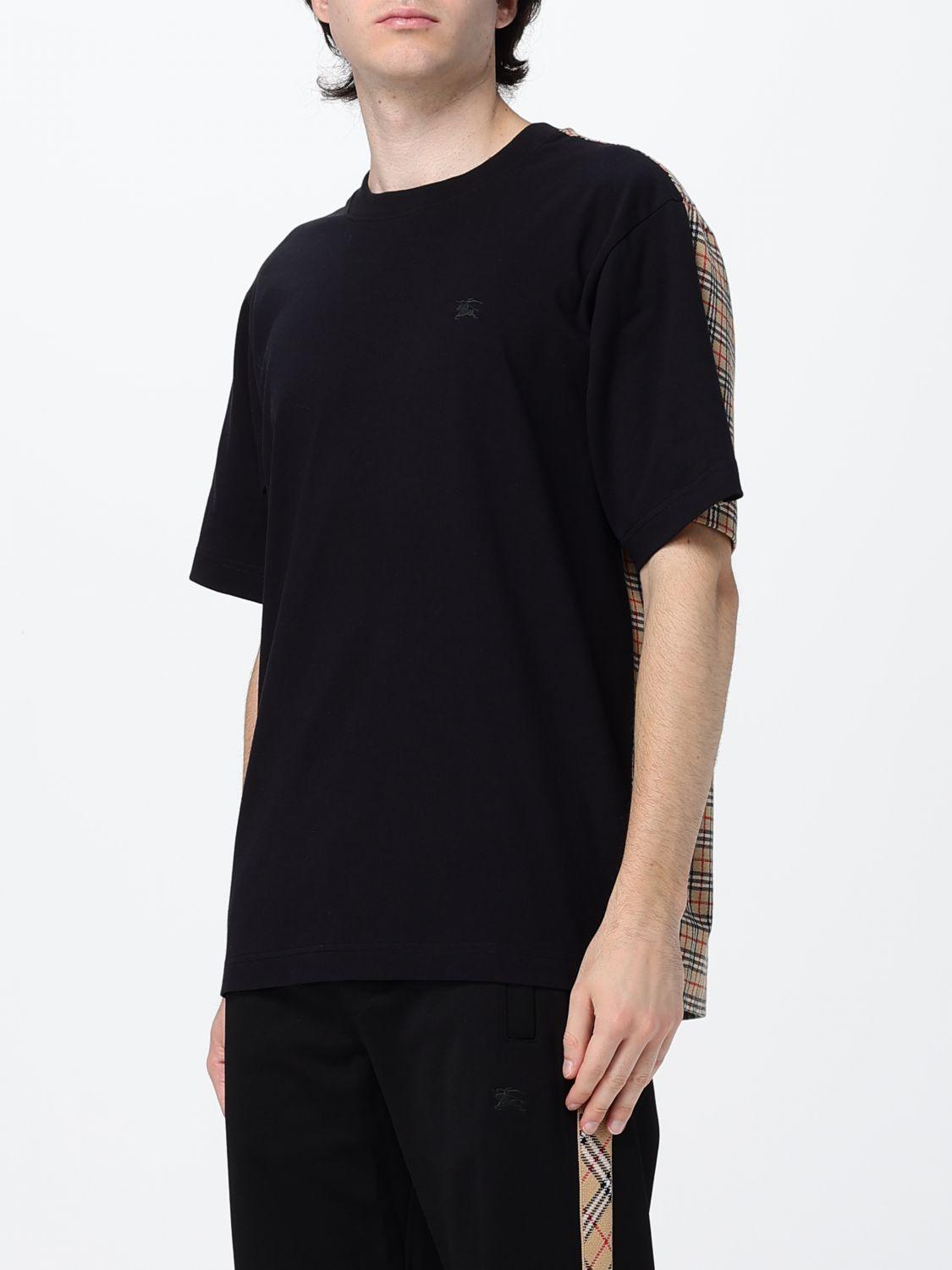 BURBERRY Short Sleeve T-Shirt Men’s Cotton Crewneck Black