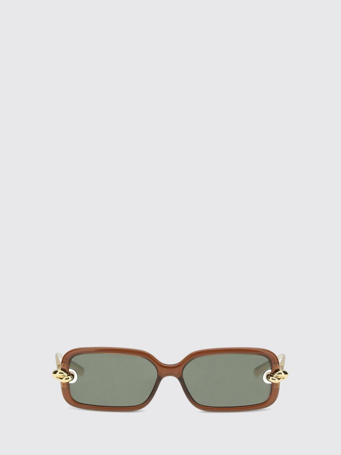 Bottega Veneta Brown Acetate Square Sunglasses