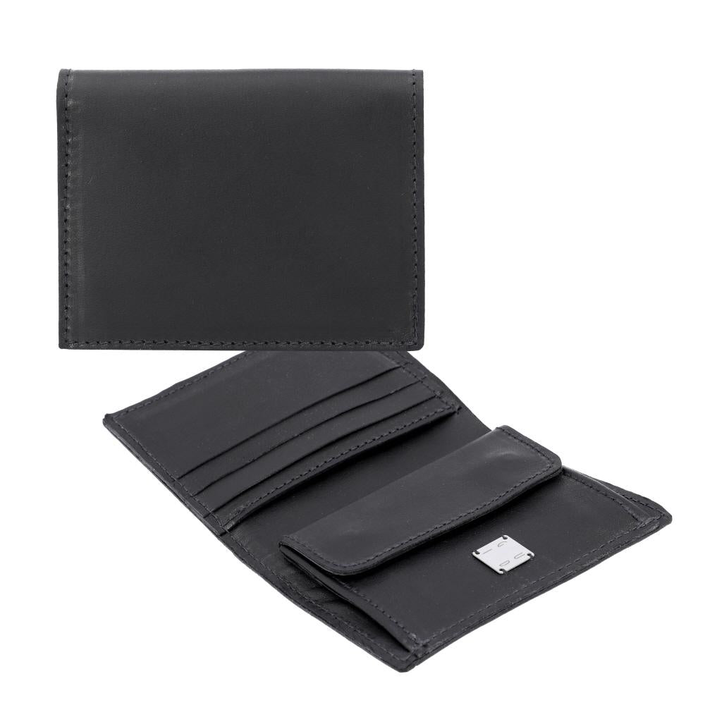 GUIDI Pressed Kangaroo Leather Bifold Wallet Black Men