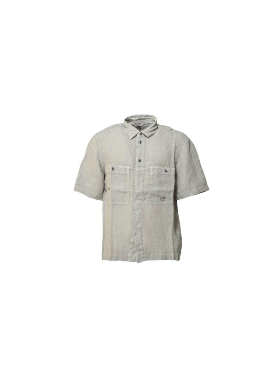CP Company Linen Boxy Short Sleeve Shirt