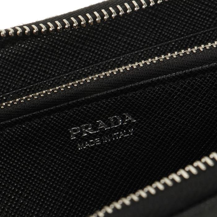 PRADA Saffiano Leather Zip-Around Long Wallet Brown