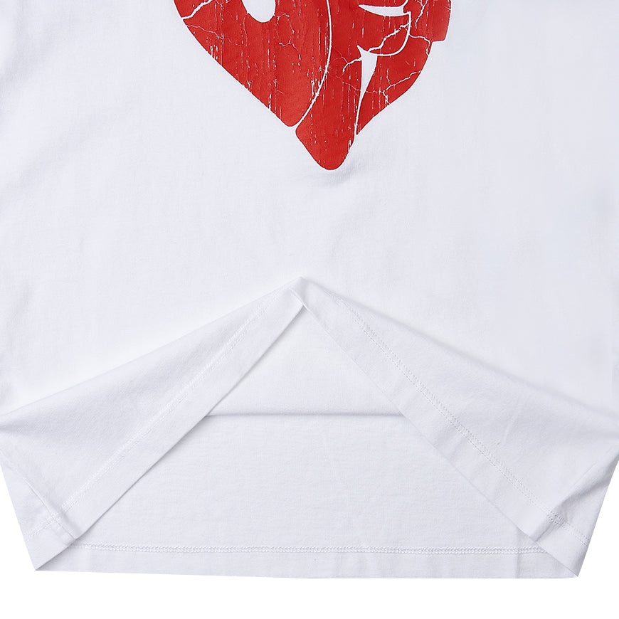 OFF WHITE Heart Logo Print Short Sleeve T-Shirt White