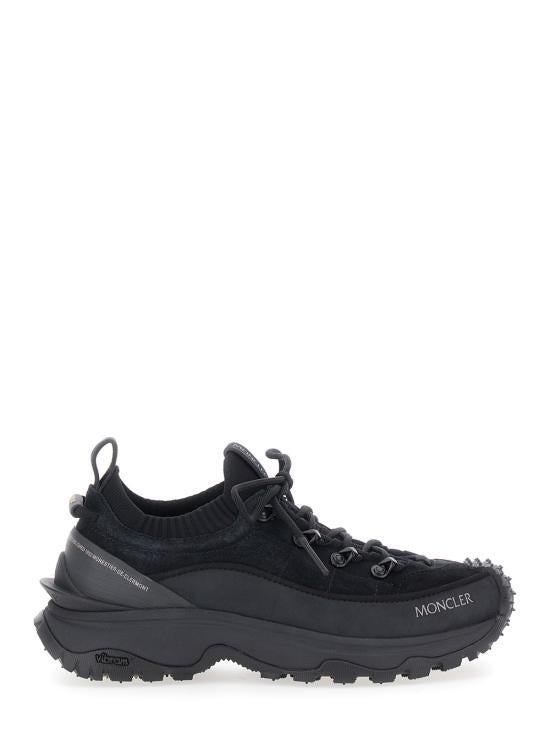 Moncler Trailgrip Lite 3 Nubuck Suede Trainers 4M00080 M7242 999 BLACK DO