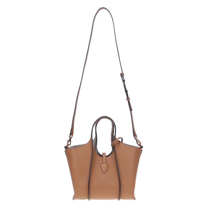Tods Timeless Mini Shopper Tote Bag Saffiano Leather Blue