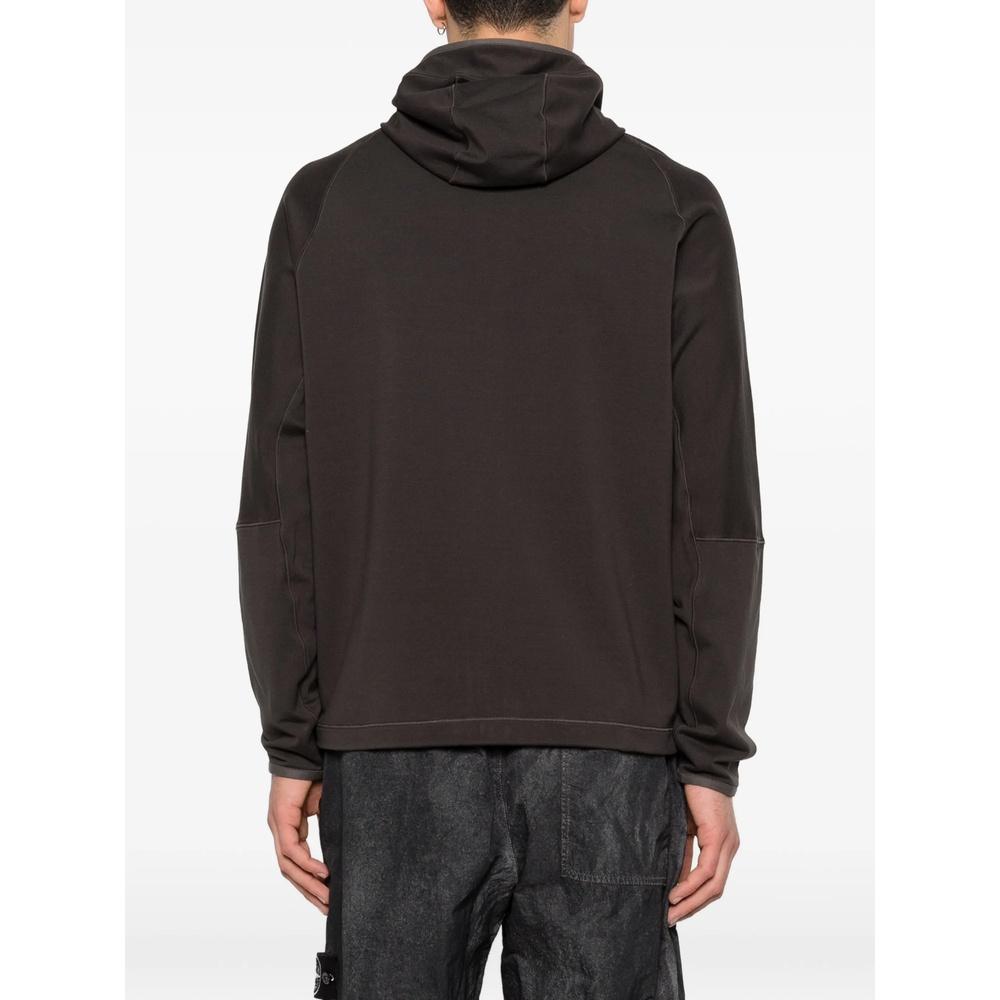 STONE ISLAND Stellina Logo Hooded Zip Jacket Men Green Cotton