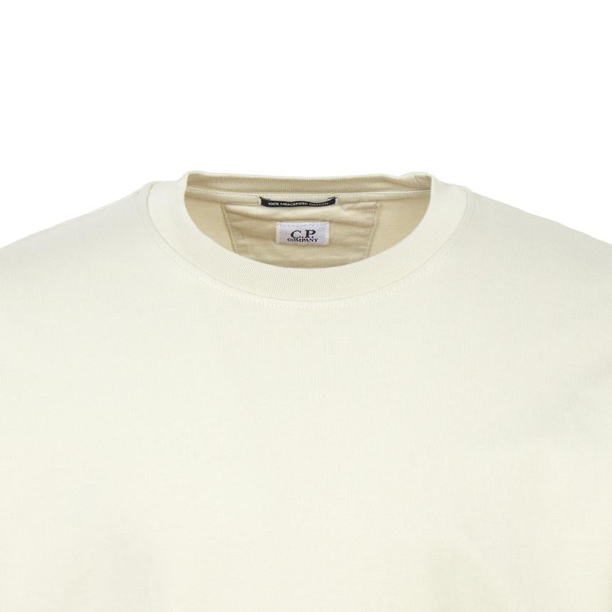 CP Company Men’s Long Sleeve T-Shirt White Cotton Top