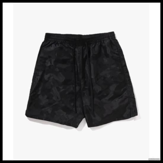BAPE Black Cotton Logo Short Pants 001SPL301310 MBLK