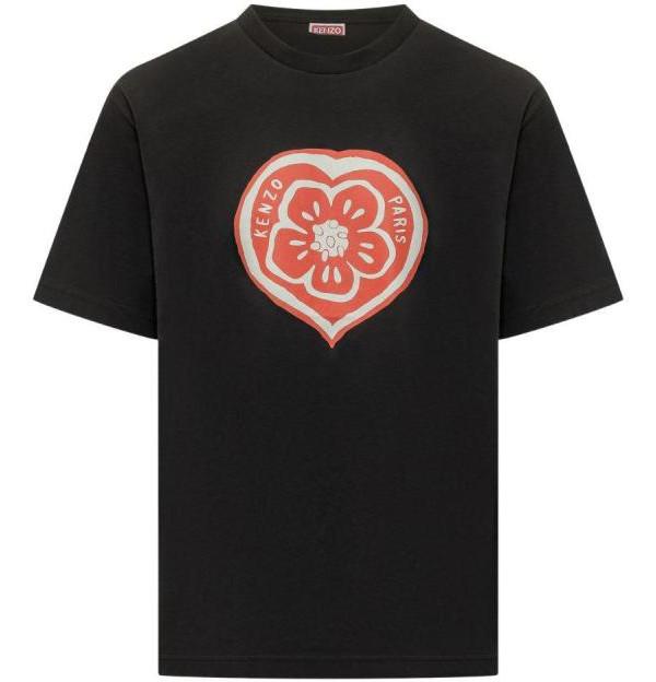 KENZO Boke Heart Cotton T-Shirt FG5 5TS207 4SO 99J